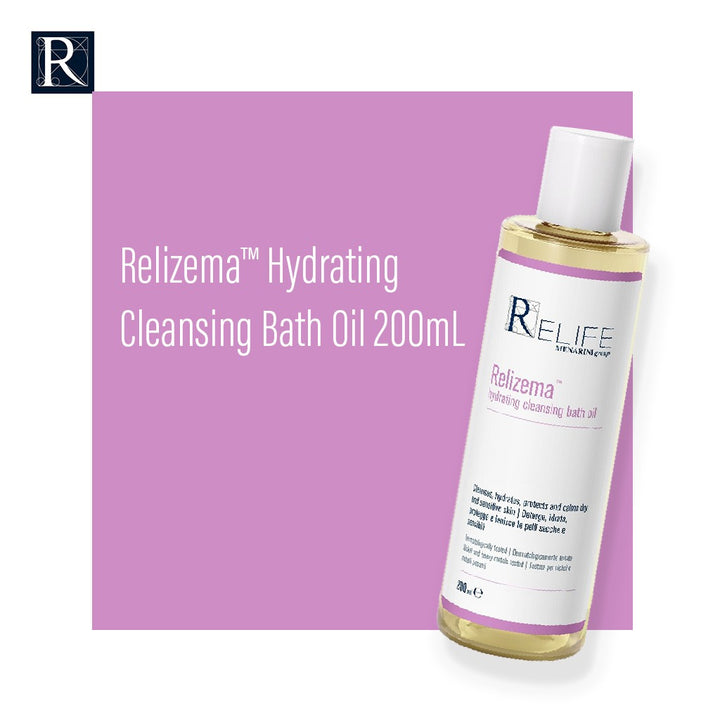 Relife Relizema Hydrating Cleansing Bath Oil For Dry & Sensitive Skin 200ml - Easy Pharmacy LLC