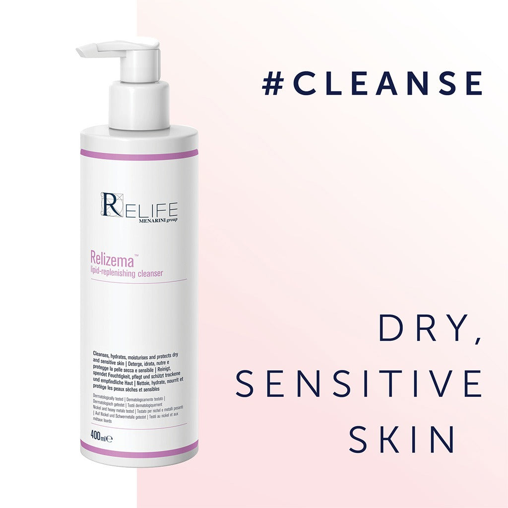 Relife Relizema Lipid-Replenishing Cleanser For Dry & Sensitive Skin 400ml - Easy Pharmacy LLC