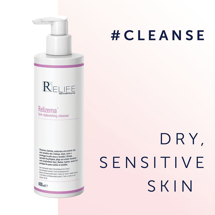 Relife Relizema Lipid-Replenishing Cleanser For Dry & Sensitive Skin 400ml - Easy Pharmacy LLC
