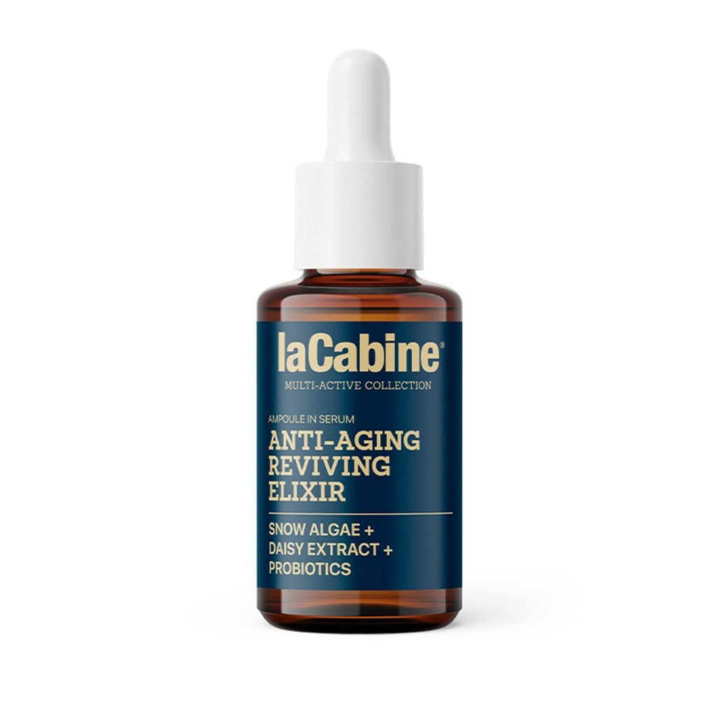 LaCabine Anti-Aging Reviving Elixir Ampoule In Serum With Snow Algae, Daisy Extract & Probiotics For All Skin Types 30ml - Easy Pharmacy LLC