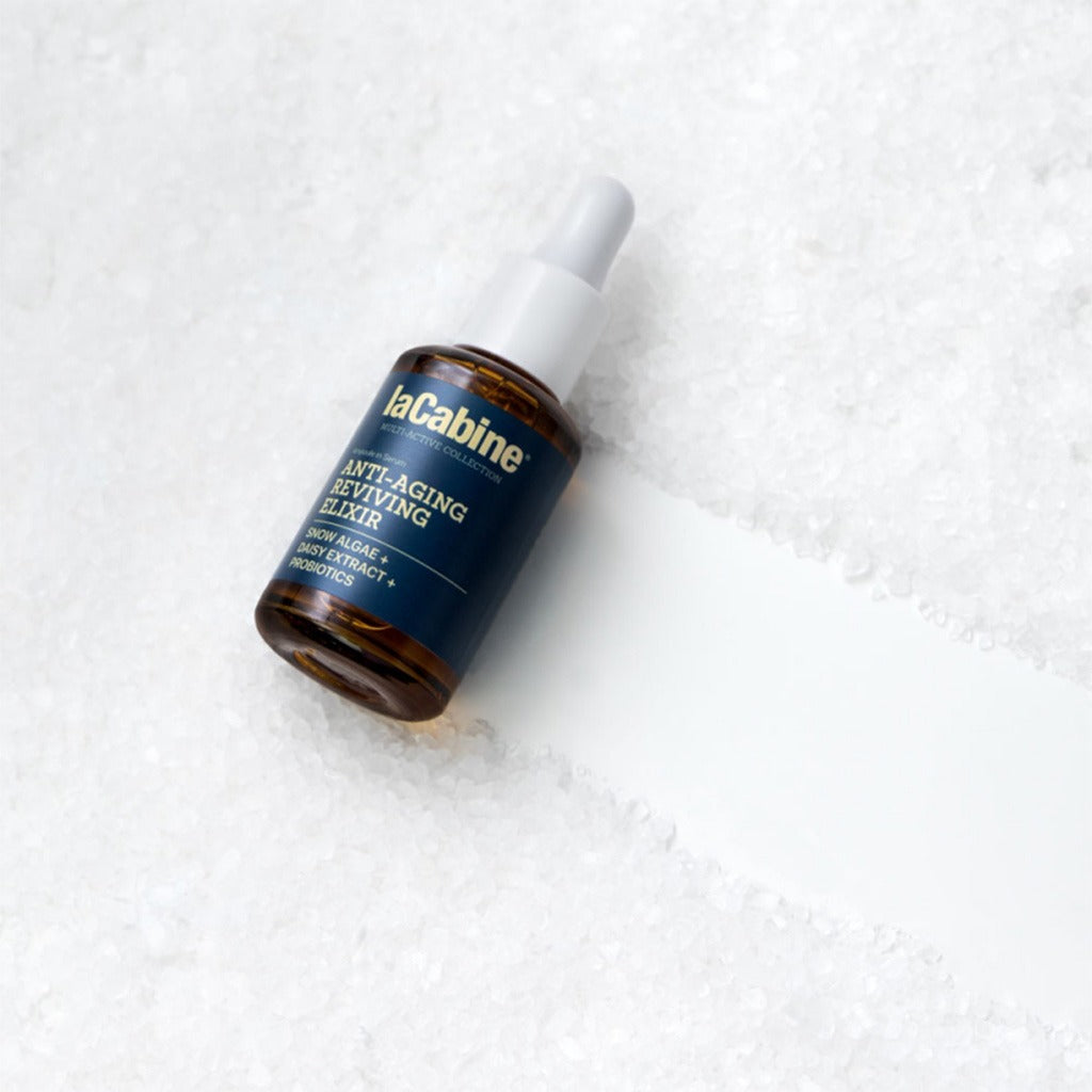 LaCabine Anti-Aging Reviving Elixir Ampoule In Serum With Snow Algae, Daisy Extract & Probiotics For All Skin Types 30ml - Easy Pharmacy LLC