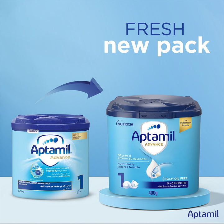 Aptamil Advance Stage 1 Palm Oil Free Baby Milk Formula For 0 To 6 Months 400g - Easy Pharmacy LLC