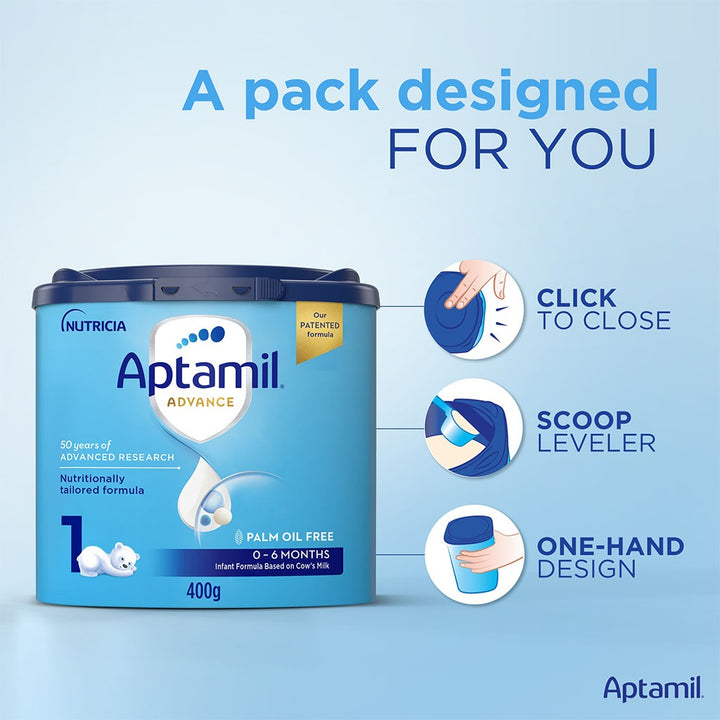 Aptamil Advance Stage 1 Palm Oil Free Baby Milk Formula For 0 To 6 Months 400g - Easy Pharmacy LLC