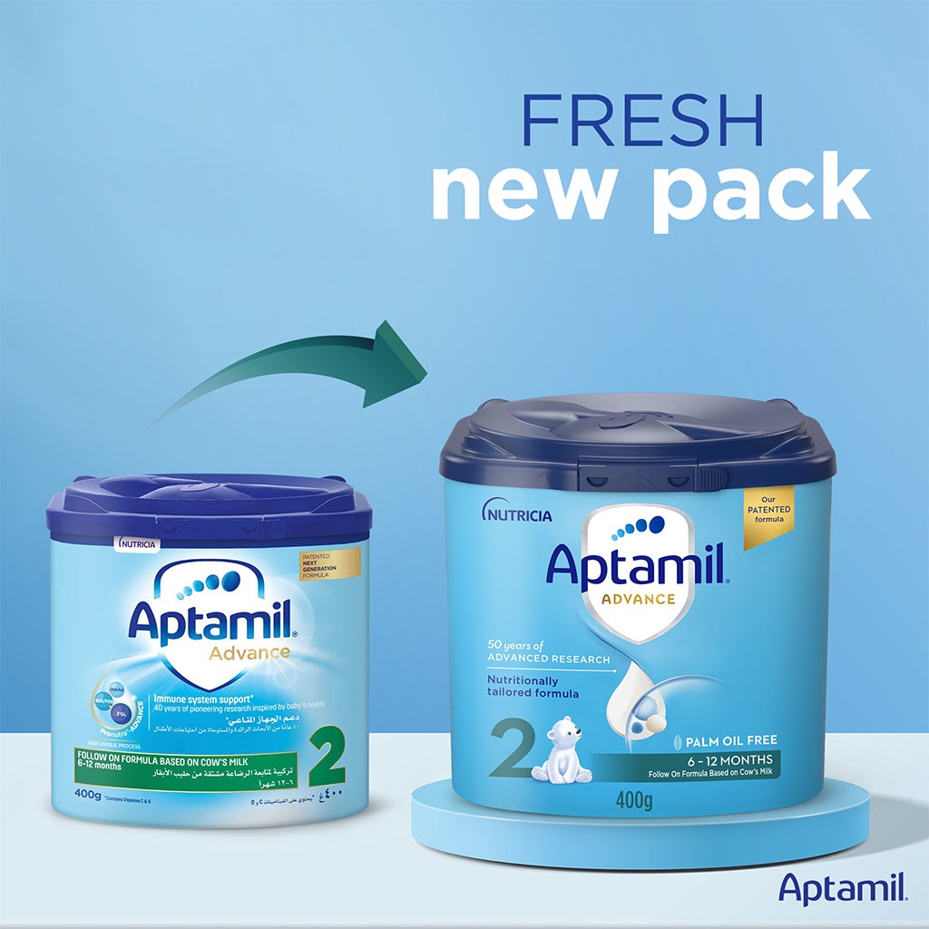 Aptamil Advance Stage 2 Palm Oil Free Infant Milk Formula For 6 To 12 Months 400g - Easy Pharmacy LLC