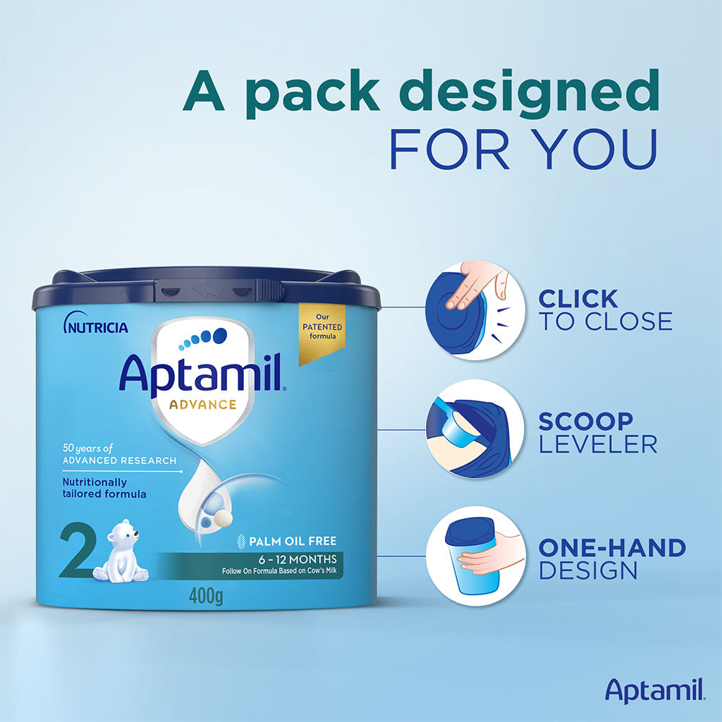 Aptamil Advance Stage 2 Palm Oil Free Infant Milk Formula For 6 To 12 Months 400g - Easy Pharmacy LLC
