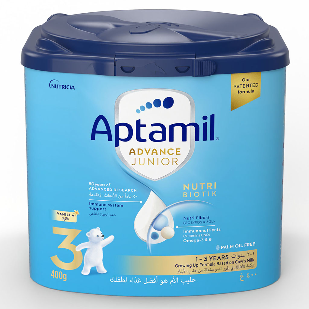 Aptamil Advance Junior Stage 3 Palm Oil Free Toddlers Milk Formula For 1 To 3 Years 400g - Easy Pharmacy LLC