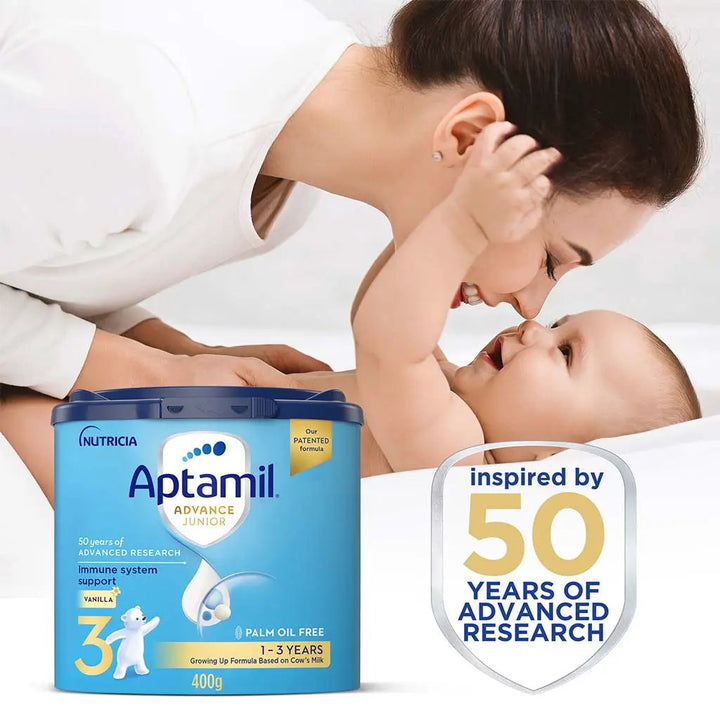 Aptamil Advance Junior Stage 3 Palm Oil Free Toddlers Milk Formula For 1 To 3 Years 400g