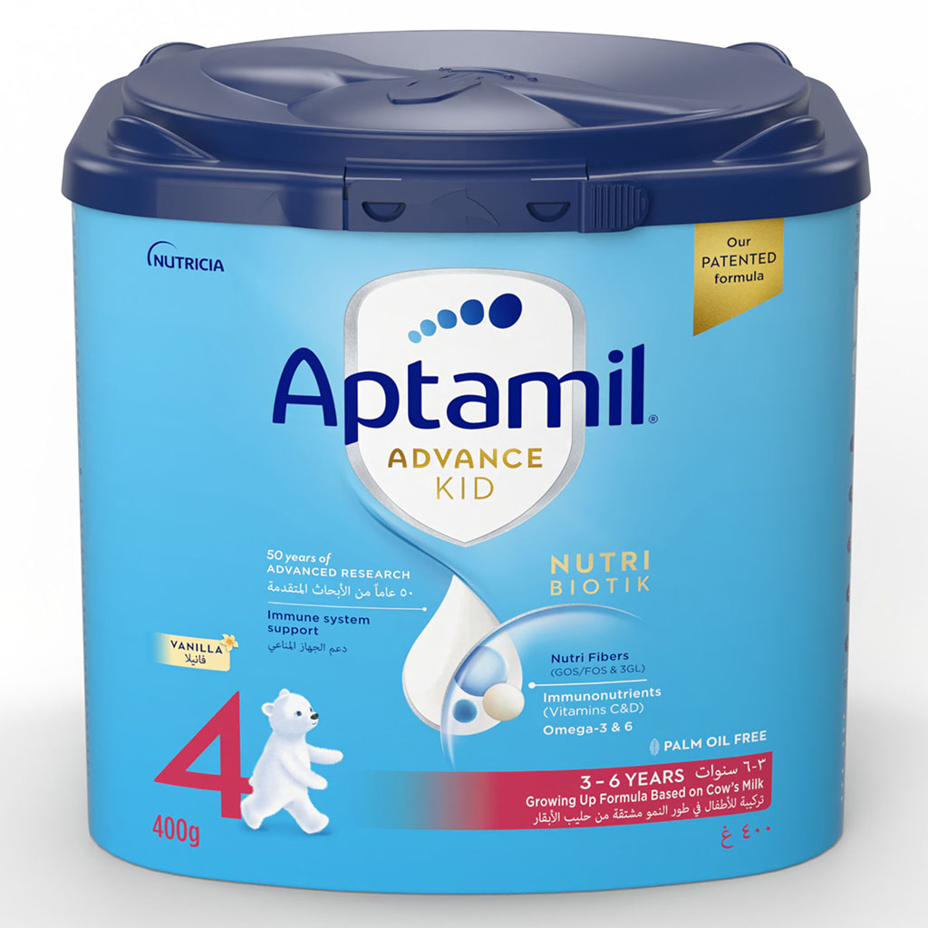 Aptamil Advance Stage 4 Palm Oil Free Growing Up Kids Milk Formula For 3 To 6 Years 400g - Easy Pharmacy LLC