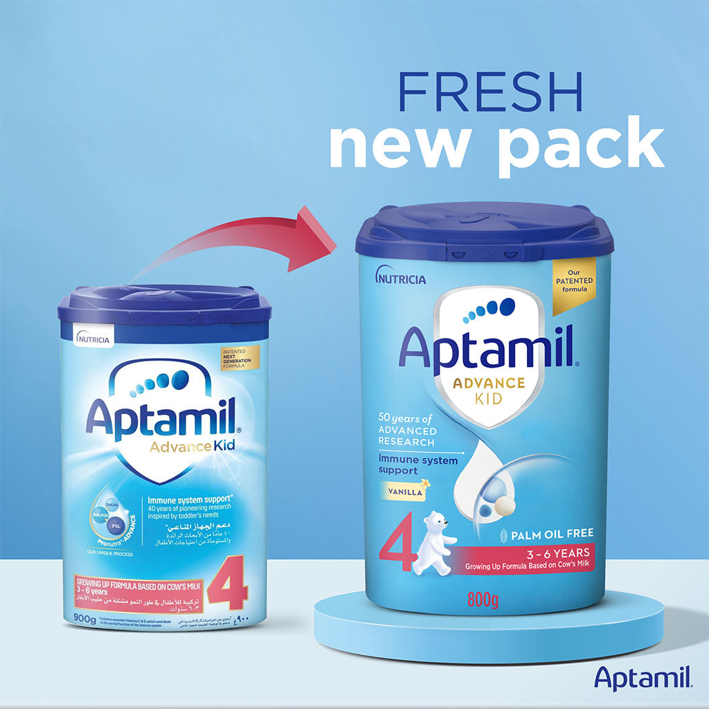 Aptamil Advance Stage 4 Palm Oil Free Growing Up Kids Milk Formula For 3 To 6 Years 800g - Easy Pharmacy LLC