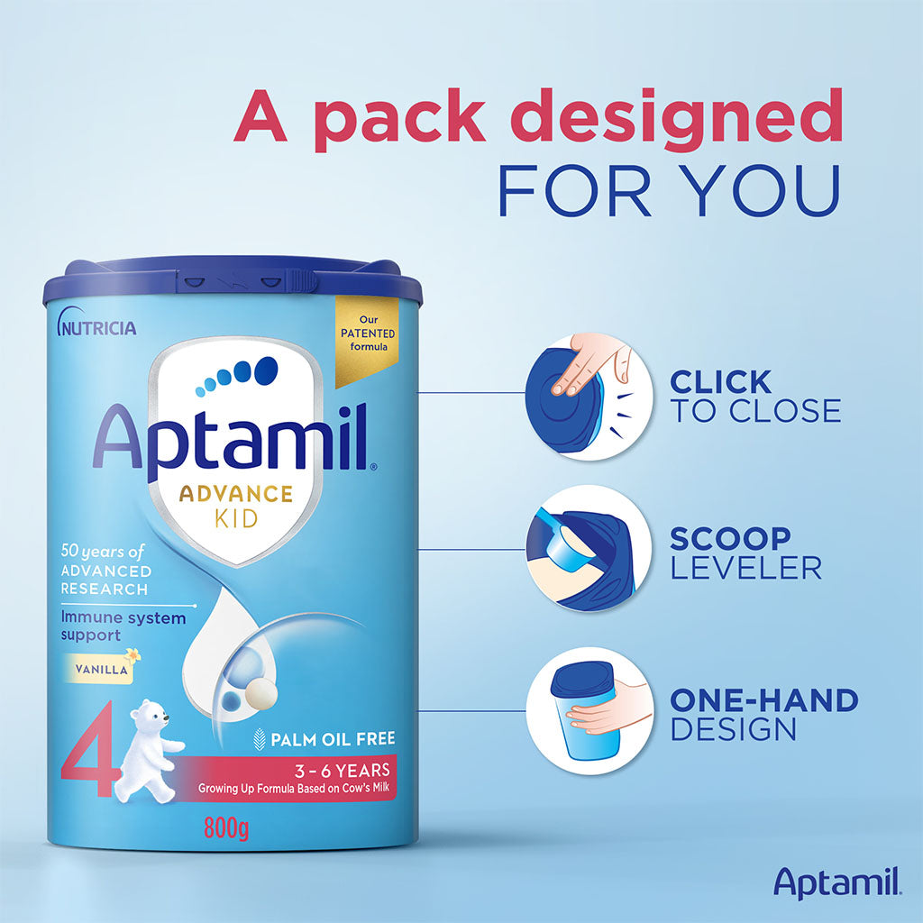 Aptamil Advance Stage 4 Palm Oil Free Growing Up Kids Milk Formula For 3 To 6 Years 800g - Easy Pharmacy LLC