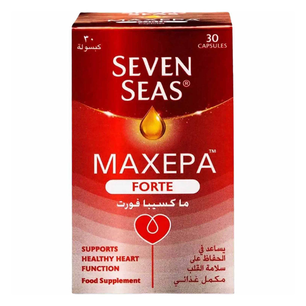 Seven Seas Maxepa Forte With 640mg Omega 3 Fish Oil Capsules For Healthy Heart Function, Pack of 30's - Easy Pharmacy LLC