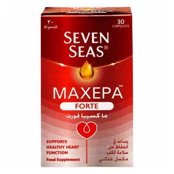 Seven Seas Maxepa Forte 640 mg Omega-3 Fish Oil Capsules 30 Count – Heart, Brain & Wellness Support Supplement