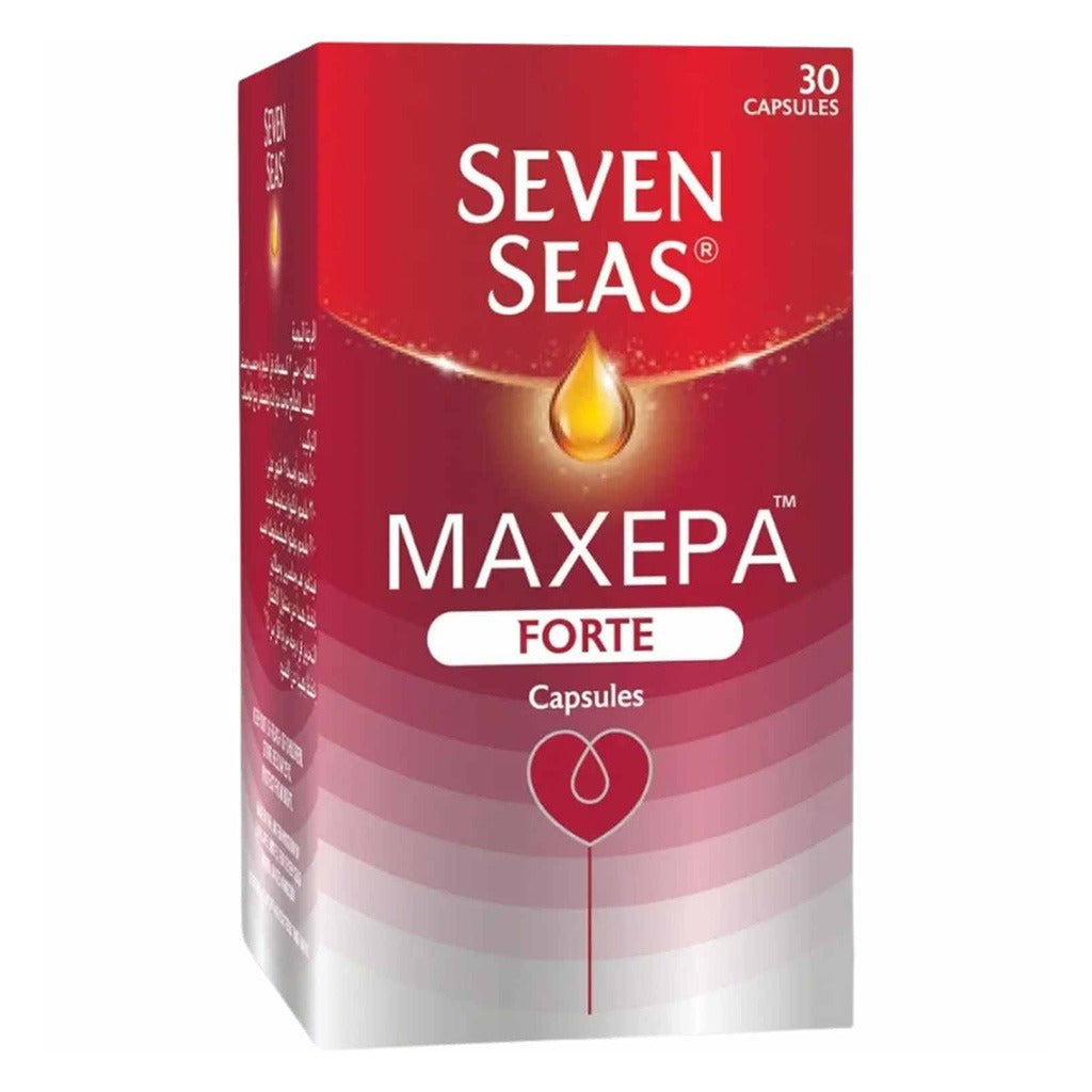 Seven Seas Maxepa Forte With 640mg Omega 3 Fish Oil Capsules For Healthy Heart Function, Pack of 30's - Easy Pharmacy LLC