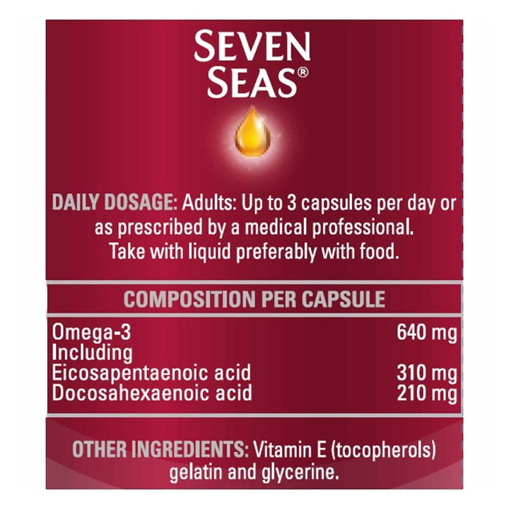Seven Seas Maxepa Forte With 640mg Omega 3 Fish Oil Capsules For Healthy Heart Function, Pack of 30's - Easy Pharmacy LLC