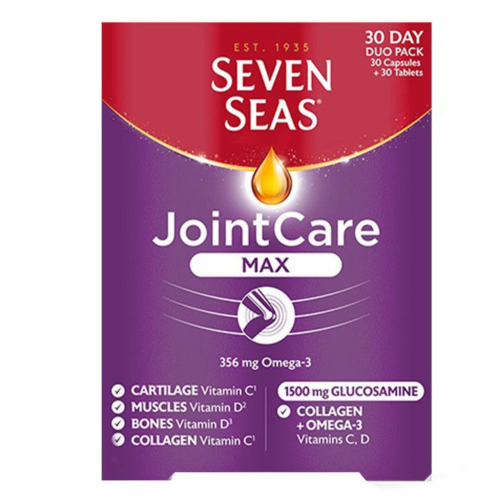 Seven Seas Joint Care Max With Glucosamine & Omega For Joint Support, Dual Pack of Tablets 30's + Capsules 30's - Easy Pharmacy LLC