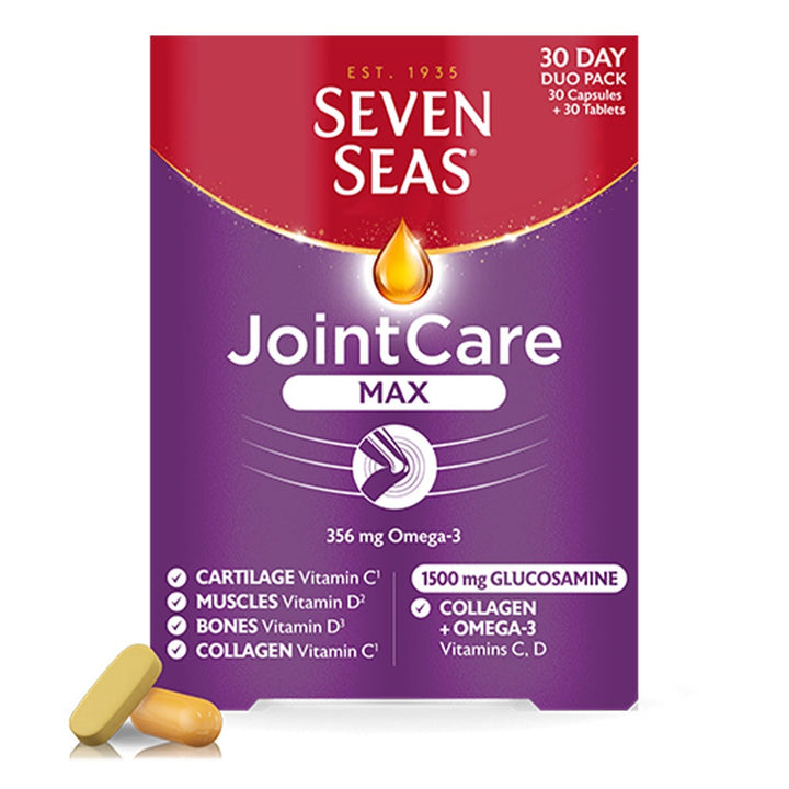 Seven Seas Joint Care Max With Glucosamine & Omega For Joint Support, Dual Pack of Tablets 30's + Capsules 30's - Easy Pharmacy LLC