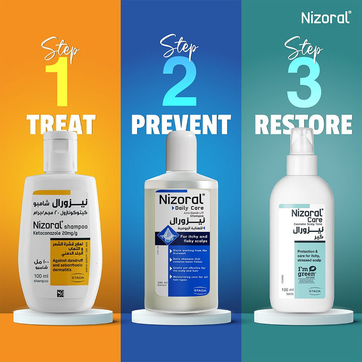 Nizoral Daily Care Anti Dandruff Shampoo For Itchy And Flaky Scalp 200ml - Easy Pharmacy LLC