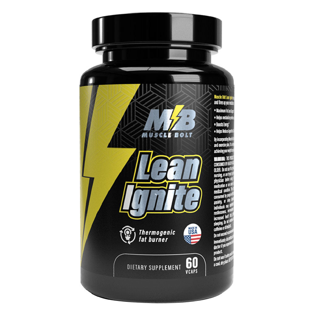 Muscle Bolt Lean Ignite Thermogenic Fat Burner Vegetarian Capsules, Pack of 60’s - Easy Pharmacy LLC