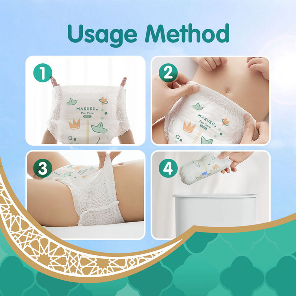 Makuku Daily Care Baby Diaper Pants, Size 6, Double Extra Large (XXL) For 15+Kg, JUMBO PACK of 64’s - Easy Pharmacy LLC