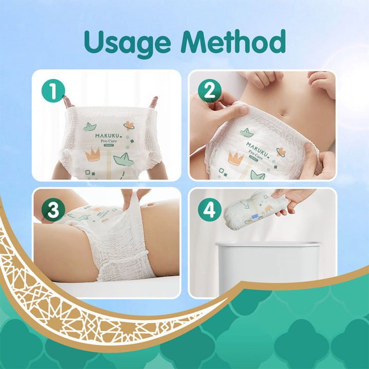 Makuku Daily Care Baby Diaper Pants, Size 6, Double Extra Large (XXL) For 15+Kg, JUMBO PACK of 64’s - Easy Pharmacy LLC