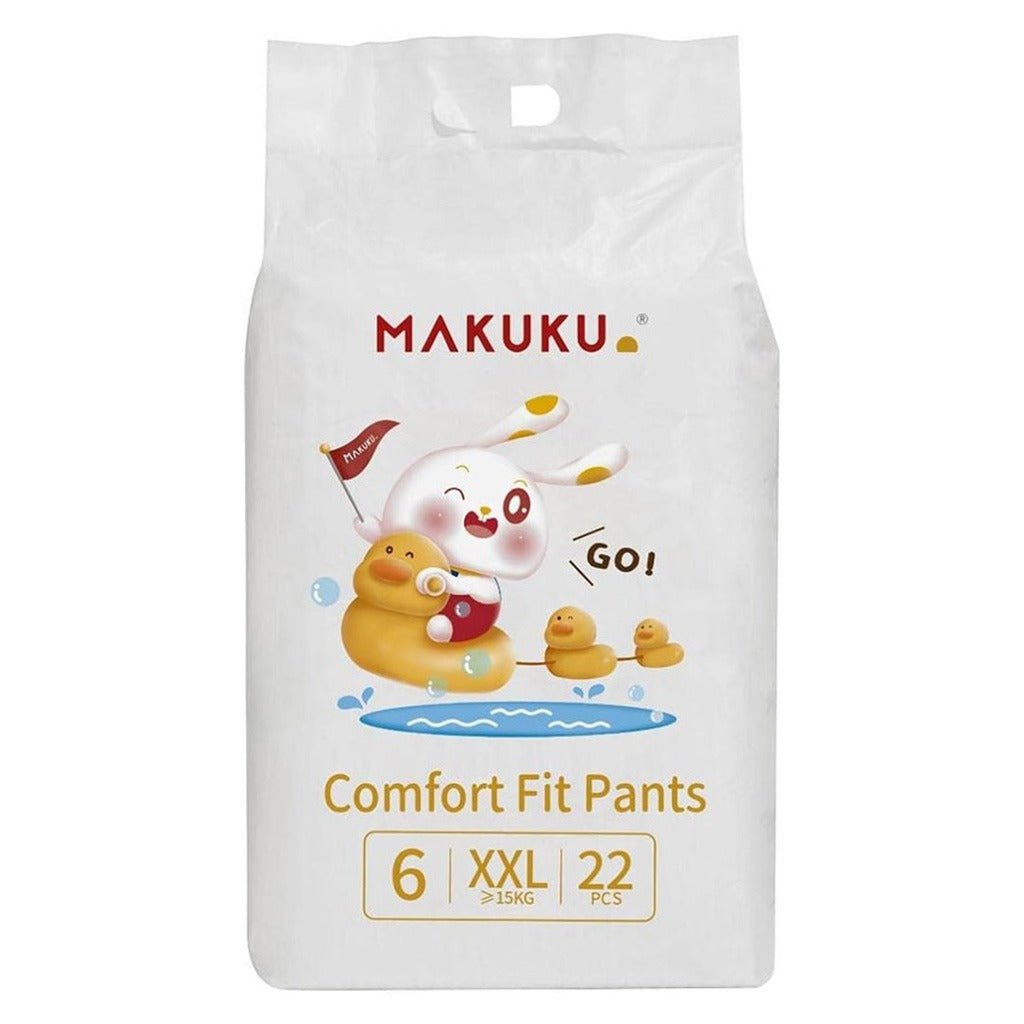 Makuku Comfort Fit Baby Diaper Pants, Size 6, Double Extra Large (XXL) For 15+Kg, Pack of 22’s - Easy Pharmacy LLC