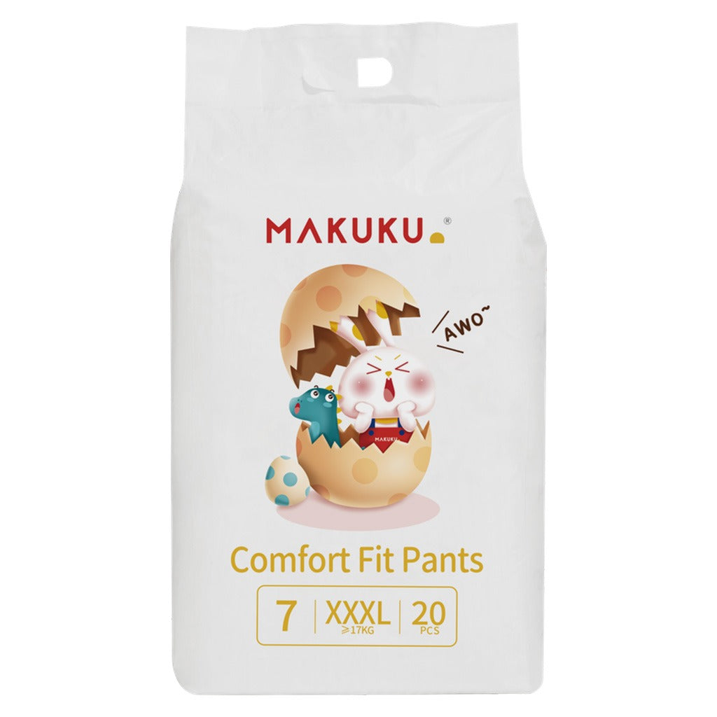 Makuku Comfort Fit Toddlers Diaper Pants, Size 7, Triple Extra Large (3XL) For 17+Kg, Pack of 20’s - Easy Pharmacy LLC