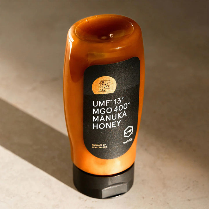 The True Honey Co Manuka Honey 400+ MGO & 13+ UMF Easy Squeeze Bottle 375g - Easy Pharmacy LLC