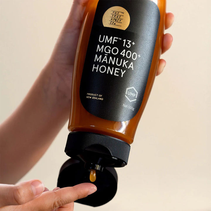The True Honey Co Manuka Honey 400+ MGO & 13+ UMF Easy Squeeze Bottle 375g - Easy Pharmacy LLC