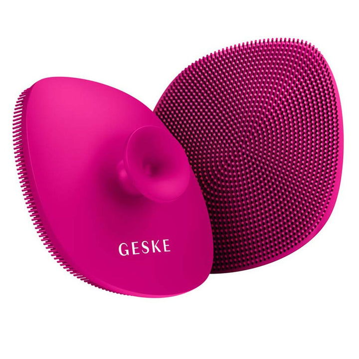 Geske SmartAppGuided 4-in-1 Silicone Facial Cleansing Brush In Magenta Color - Easy Pharmacy LLC