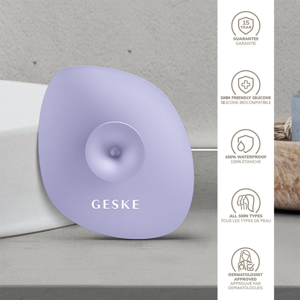 Geske SmartAppGuided 4-in-1 Silicone Facial Cleansing Brush In Purple Color - Easy Pharmacy LLC