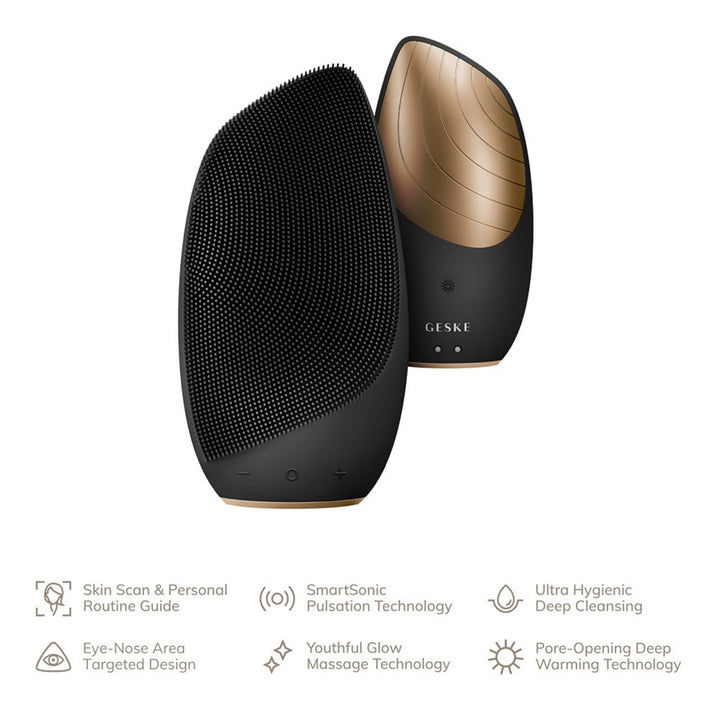 Geske SmartAppGuided 6-in-1 Sonic Thermo Facial Cleansing Brush In Gray Color - Easy Pharmacy LLC