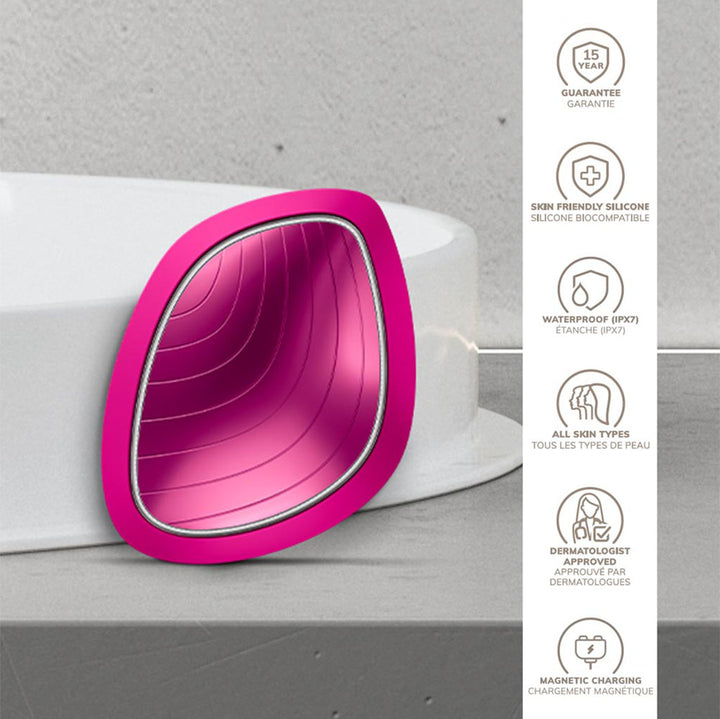 Geske SmartAppGuided 9-in-1 Sonic Warm & Cool LED Facial Mask In Magenta Color - Easy Pharmacy LLC