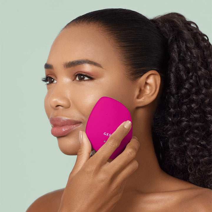 Geske SmartAppGuided 9-in-1 Sonic Warm & Cool LED Facial Mask In Magenta Color - Easy Pharmacy LLC