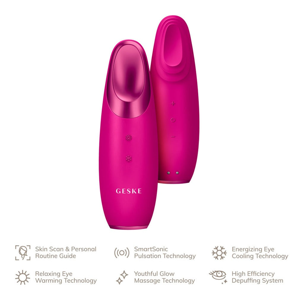 Geske SmartAppGuided 6-in-1 Warm & Cool Eye Energizer For Under-Eye Puffiness In Magenta Color - Easy Pharmacy LLC
