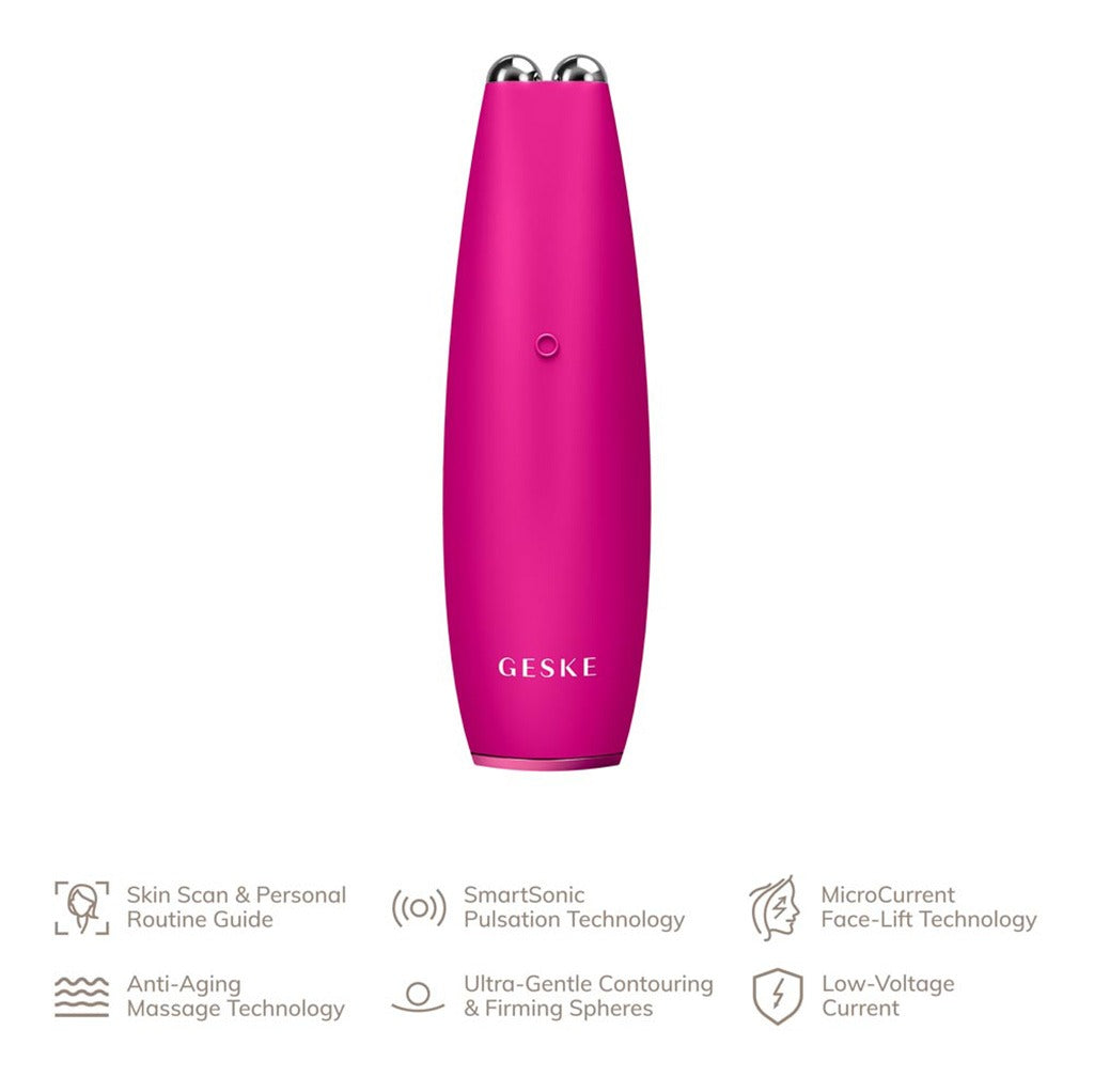 Geske SmartAppGuided 6-in-1 Micro-Current Face-Lift Pen For Fine Lines & Wrinkles In Magenta Color - Easy Pharmacy LLC