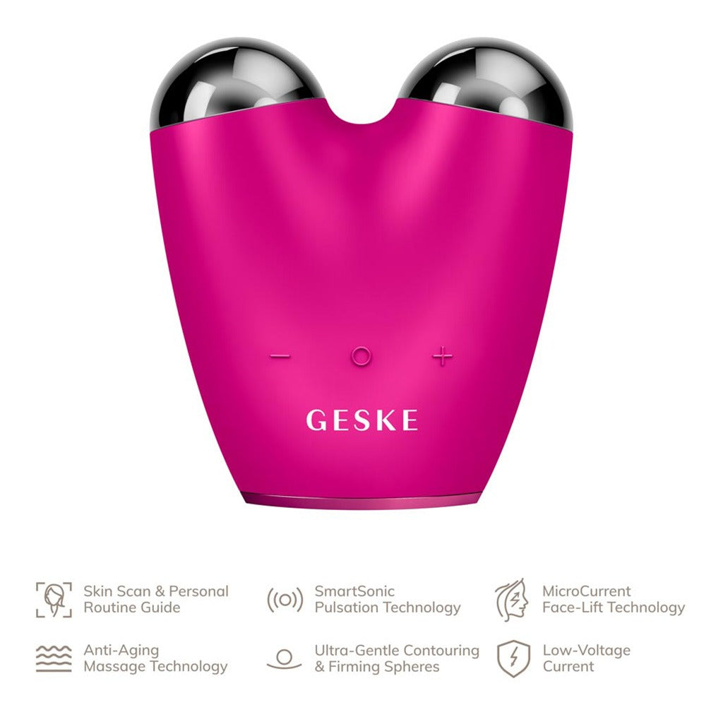Geske SmartAppGuided 6-in-1 MicroCurrent Face Lifter In Magenta Color - Easy Pharmacy LLC