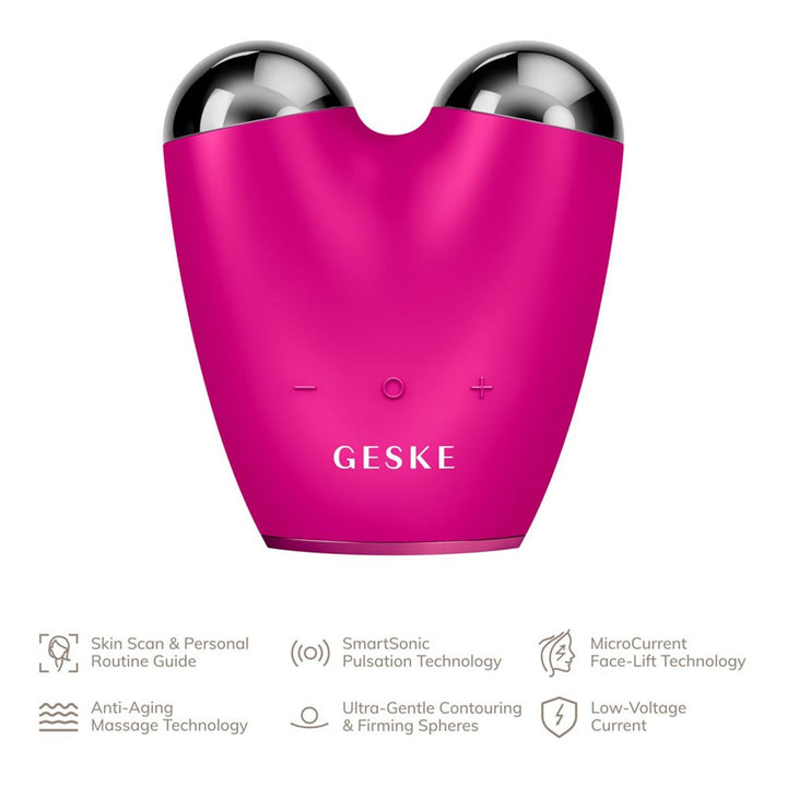 Geske SmartAppGuided 6-in-1 MicroCurrent Face Lifter In Magenta Color - Easy Pharmacy LLC