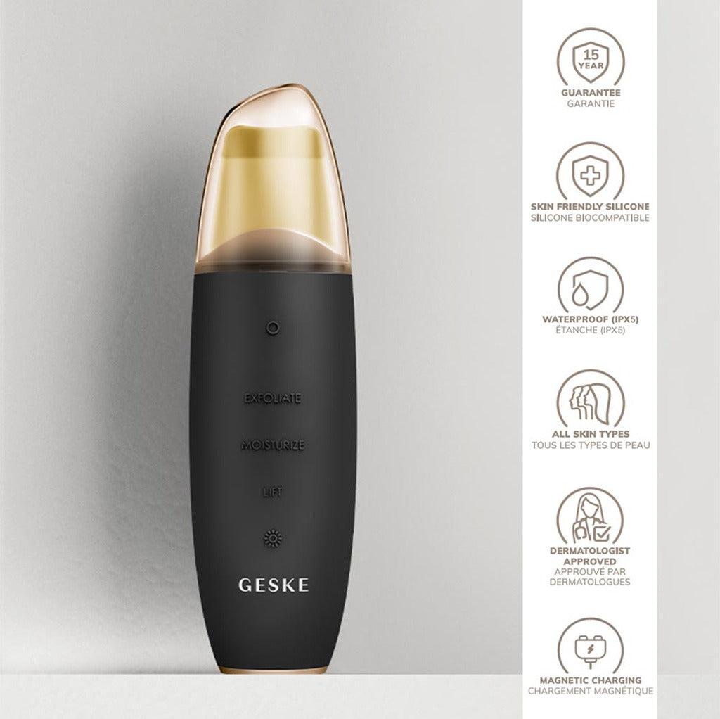 Geske SmartAppGuided 9-in-1 MicroCurrent Skin Scrubber & Blackheads Remover In Gray Color - Easy Pharmacy LLC