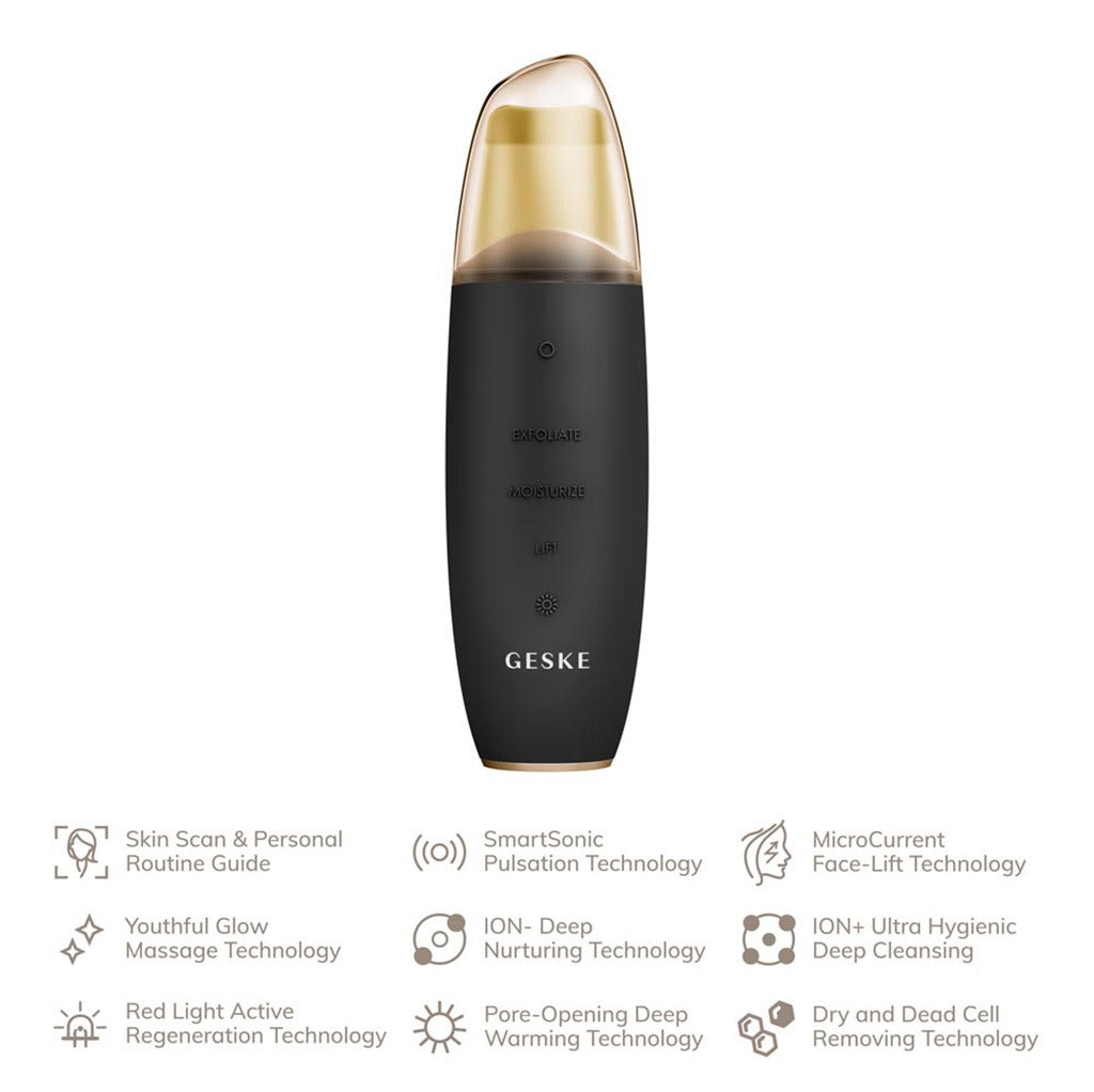 Geske SmartAppGuided 9-in-1 MicroCurrent Skin Scrubber & Blackheads Remover In Gray Color - Easy Pharmacy LLC