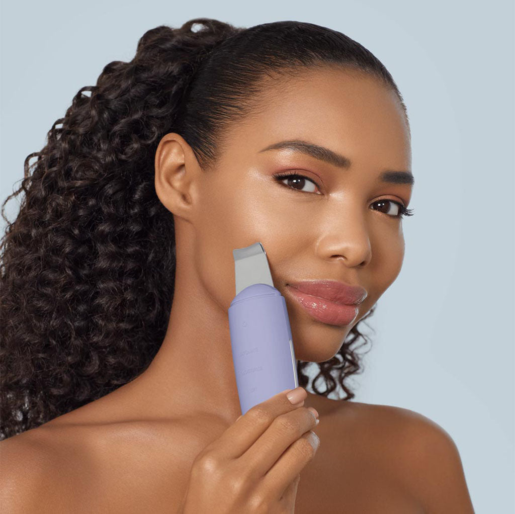 Geske SmartAppGuided 9-in-1 MicroCurrent Skin Scrubber & Blackheads Remover In Purple Color - Easy Pharmacy LLC