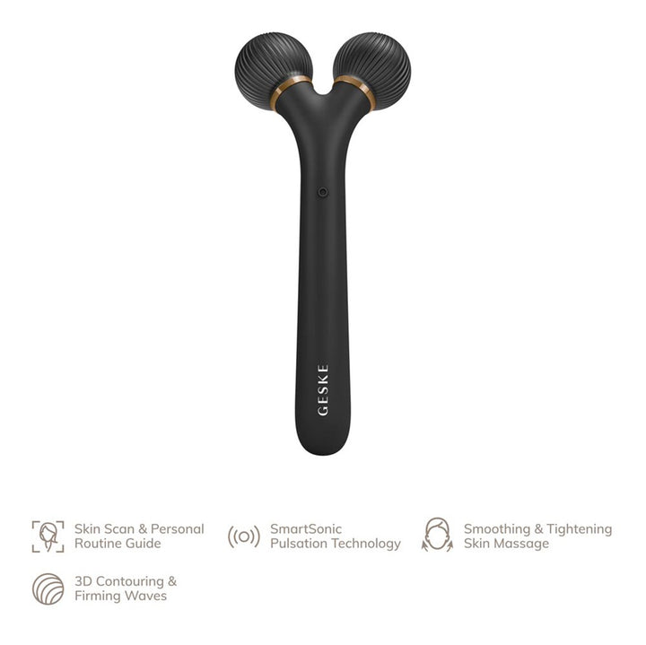 Geske SmartAppGuided 4-in-1 Sonic Facial Roller In Gray Color For Firm & Radiant Skin - Easy Pharmacy LLC