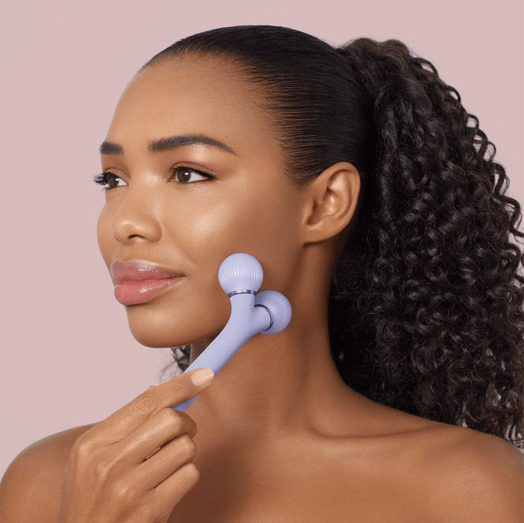 Geske SmartAppGuided 4-in-1 Sonic Facial Roller In Purple Color For Firm & Radiant Skin - Easy Pharmacy LLC