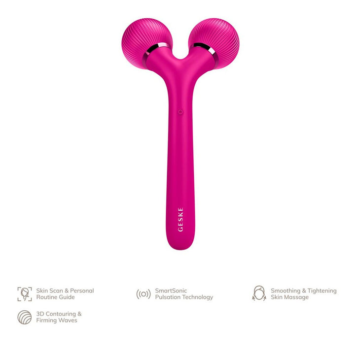Geske SmartAppGuided 4-in-1 Sonic Facial and Body Roller In Magenta Colour For Radiant Skin - Easy Pharmacy LLC