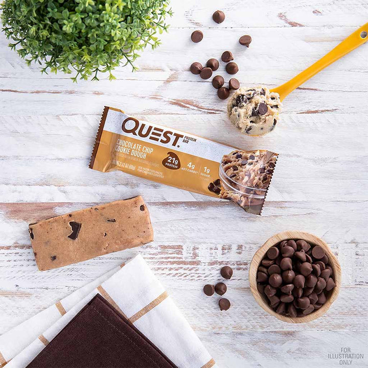 Quest Nutrition Chocolate Chip Cookie Dough Flavoured Protein Bar 50g, Pack of 12's - Easy Pharmacy LLC