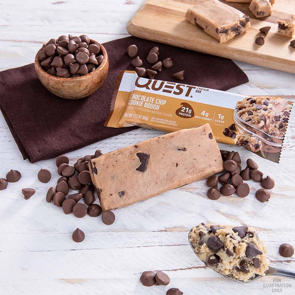 Quest Nutrition Chocolate Chip Cookie Dough Flavoured Protein Bar 50g, Pack of 12's - Easy Pharmacy LLC