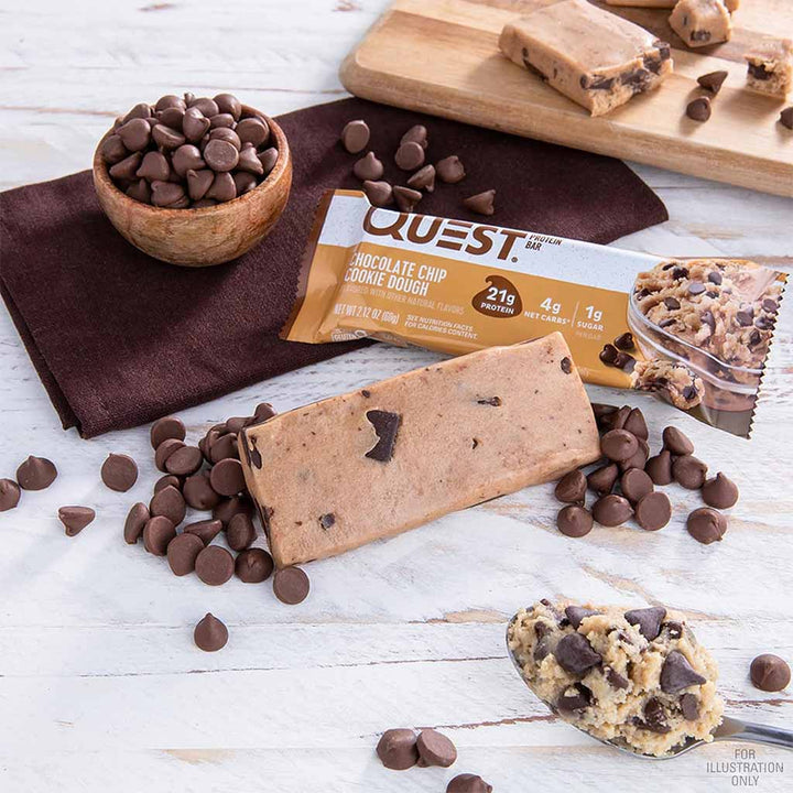 Quest Nutrition Chocolate Chip Cookie Dough Flavoured Protein Bar 50g, Pack of 12's - Easy Pharmacy LLC