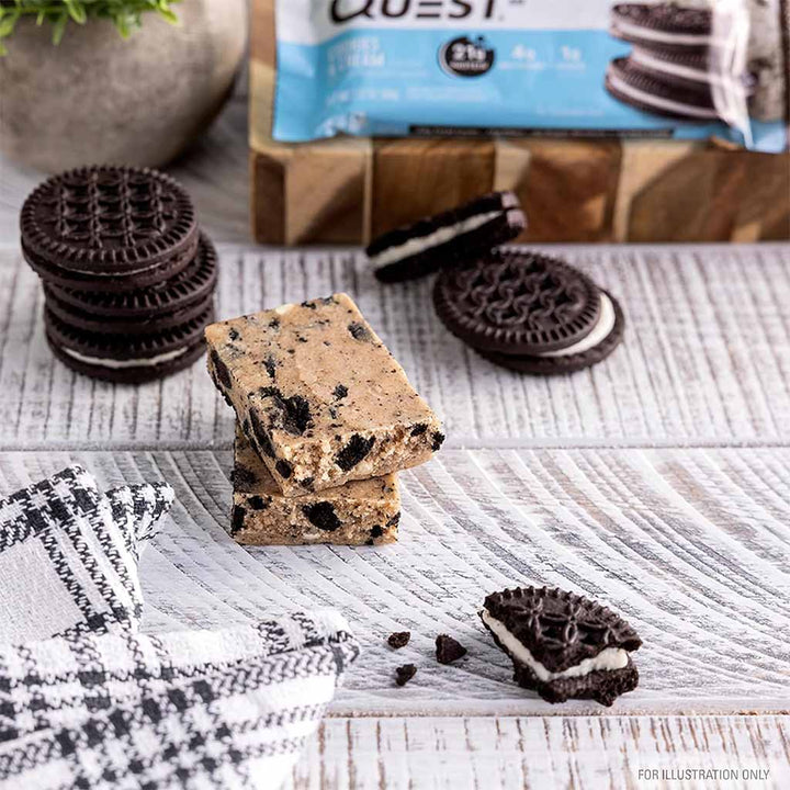 Quest Nutrition Cookies & Cream Flavoured Protein Bar 60g, Pack of 12's - Easy Pharmacy LLC