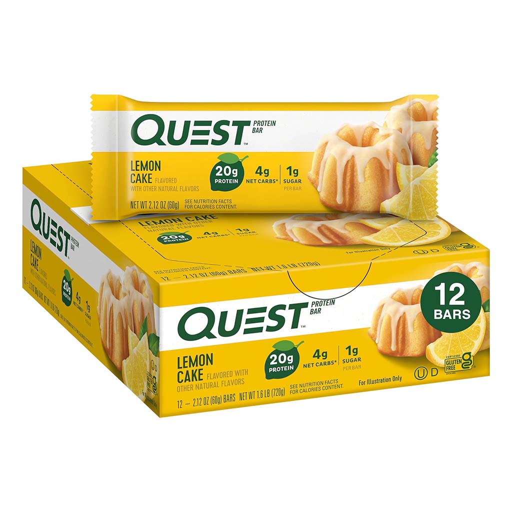 Quest Nutrition Lemon Cake Flavoured Protein Bar 60g, Pack of 12’s - Easy Pharmacy LLC