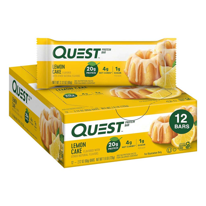 Quest Nutrition Lemon Cake Flavoured Protein Bar 60g, Pack of 12’s - Easy Pharmacy LLC