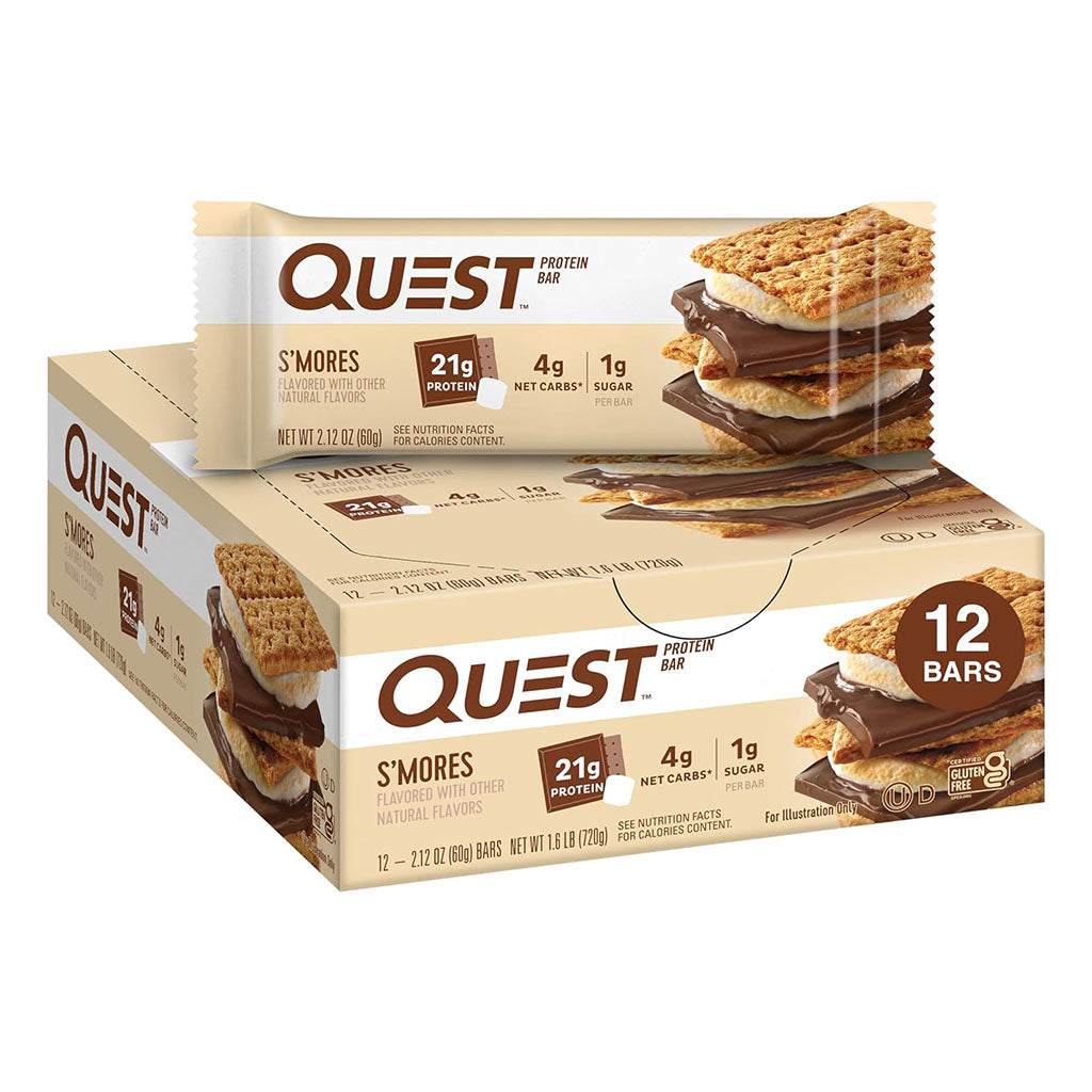 Quest Nutrition S'mores Protein Bar 60g, Pack of 12’s - Easy Pharmacy LLC